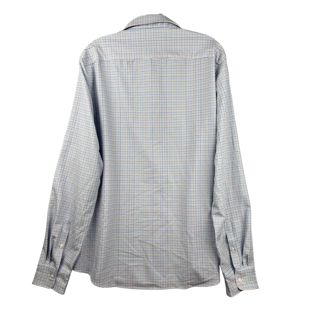 Denim & Flower Mens XL Long Sleeve Button Up Plaid Shirt Non Iron Dress Shirt - Picture 2 of 6